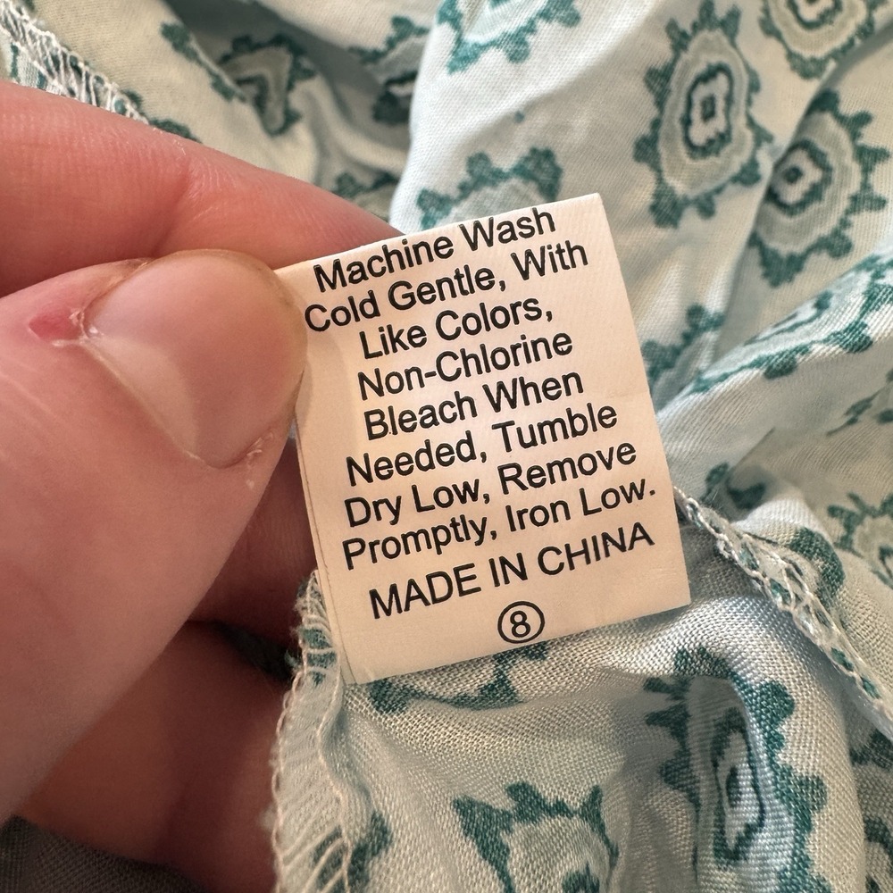 Elegant Teal and White Midi Dress - Picture 7 of 16